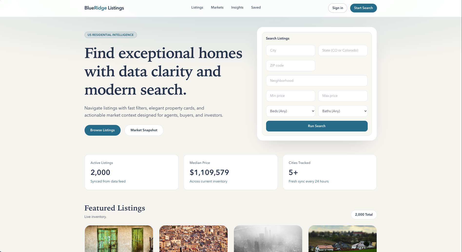 BlueRidge Listings Home